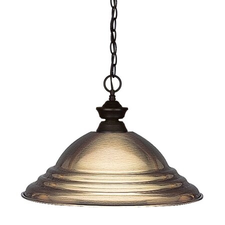 Z-Lite Shark 1 Light Pendant, Bronze & Antique Bronze 100701BRZ-SAB